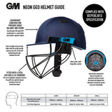 GM Neon Geo Cricket Helmet